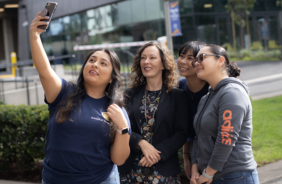 Anita Casavantes-Bradford with Students