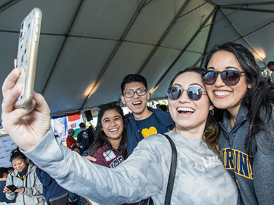 Students taking a Selfie