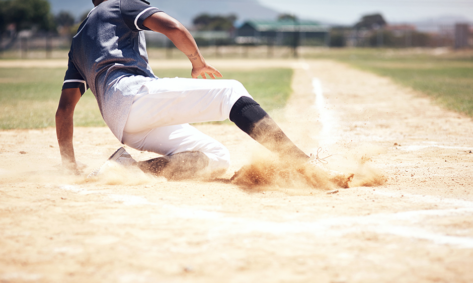 Baseball Player Sliding